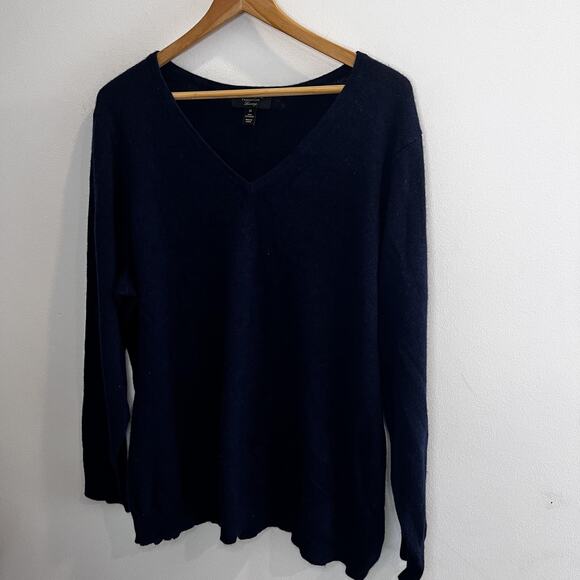 Charter Club Sweater Womens 3X Cashmere Pullover V Neck Plus Size Luxury (Flaw) - Picture 6 of 10